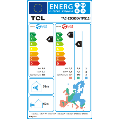 TCL TAC-12CHSD/TPG11I T-PRO Inverter klima, WiFi, 12000BTU slika 4