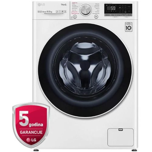 LG F4WV510S0E Mašina za pranje veša sa parom, 10,5 kg, 1400 rpm, Širina 60 cm, Dubina 56.5 cm, AI DD™ tehnologija, TurboWash™, WiFi Funkcija slika 1