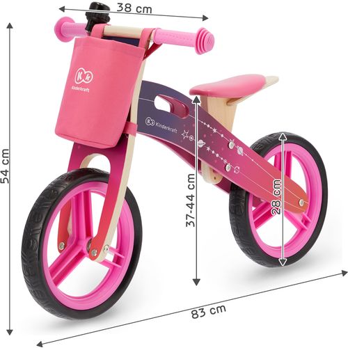 EOL-Kinderkraft Balans bicikl bez pedala RUNNER GALAXY - Roza slika 8