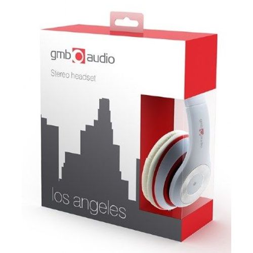 MHS-LAX-W Gembird Stereo slusalice sa mikrofonom Los Angeles white (1x3,5mm) slika 3