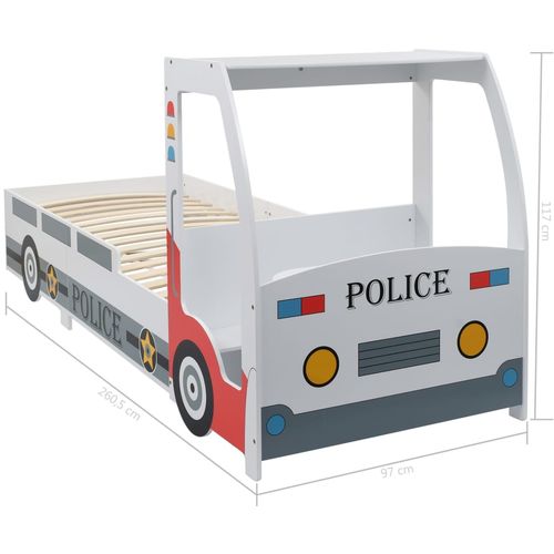 Dječji krevet u obliku policijskog auta sa stolom 90 x 200 cm slika 33