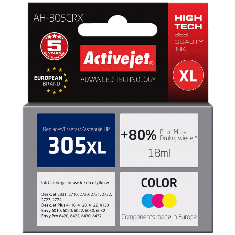 Activejet Tinta za printer, HP 305XL, boje, zapremina 18 ml. - AH-305CRX slika 1