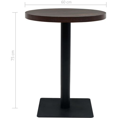 Okrugli stol za bistro od MDF-a i čelika 60 x 75 cm tamni pepeljasti slika 22