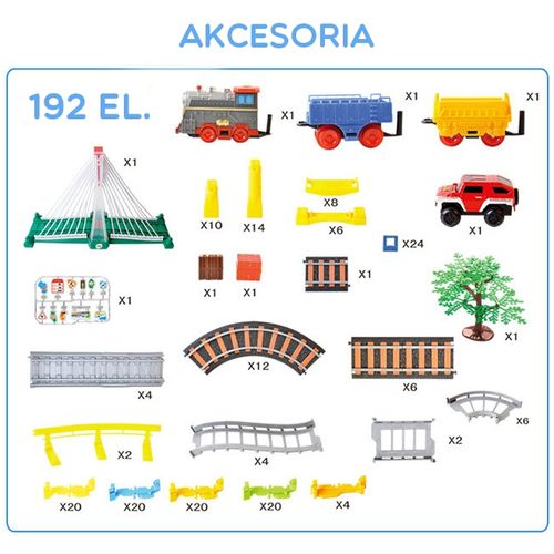 Woopie trkaća staza + električni vlak 2 u 1 192 el. slika 3