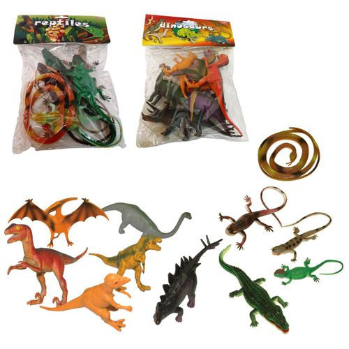 Set plastičnih figurica dinosaura i reptila slika 1