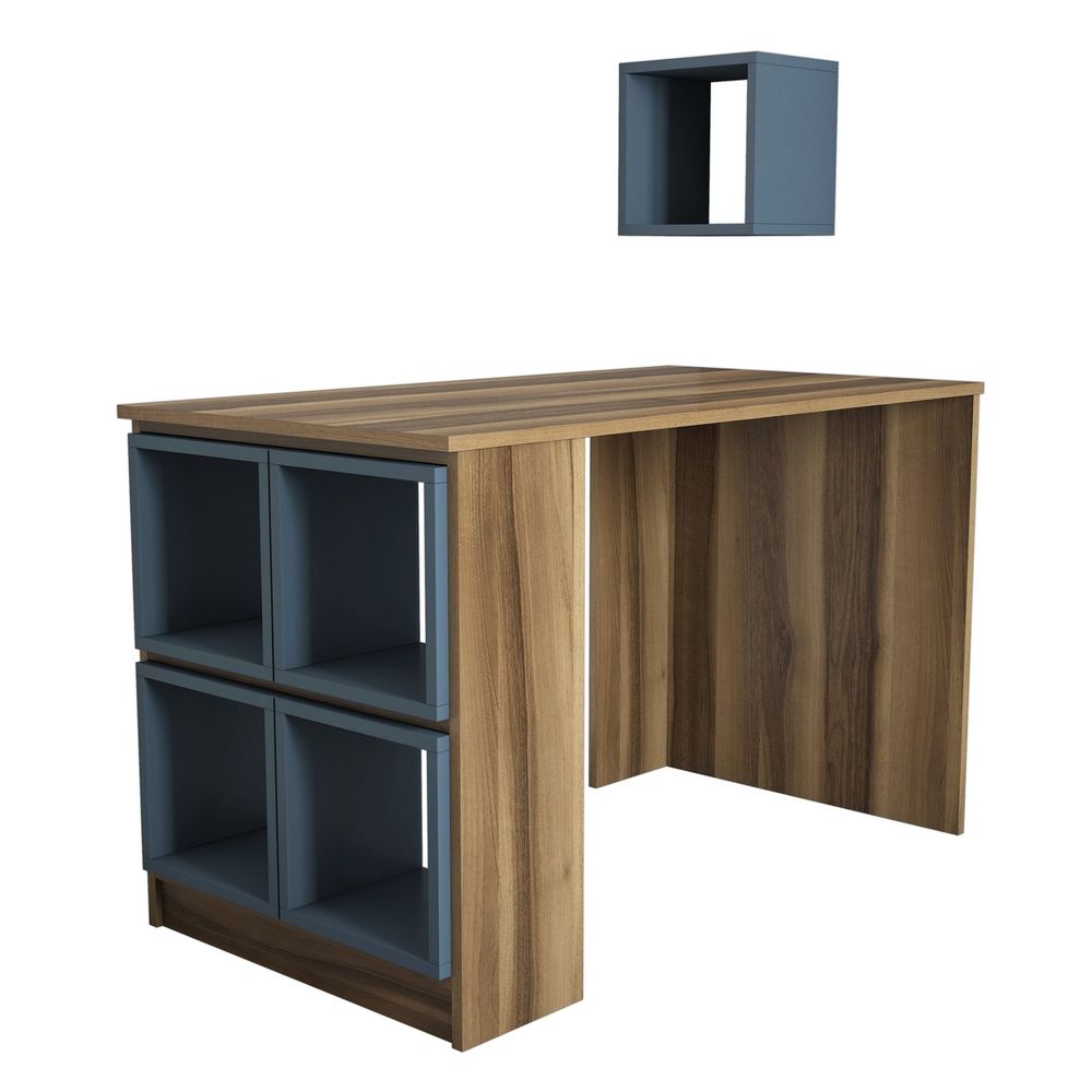 Radni stol od orahovine s policama - Chalcedony Walnut slika 4