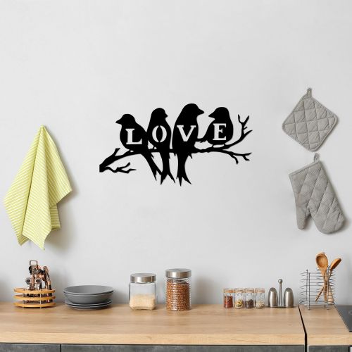 Wallity Metalna zidna dekoracija, Birds Love - 522 slika 1