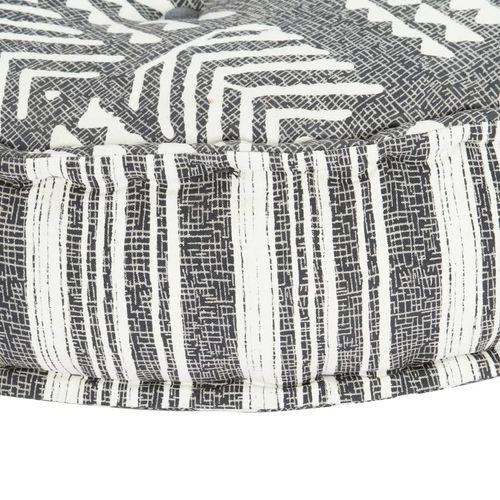 283788 Pouffe 100x20 cm Grey Stripe Fabric slika 15