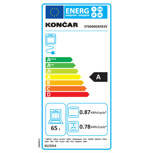 Končar štednjak ST6040GKFB3V slika 2