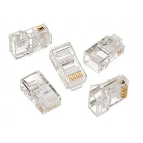 LC-8P8C-001/100 Modular plug RJ45  8P8C 30u CAT5 UTP gold plated,100 u pakovanju / CENA PO PAKOVANJU slika 1