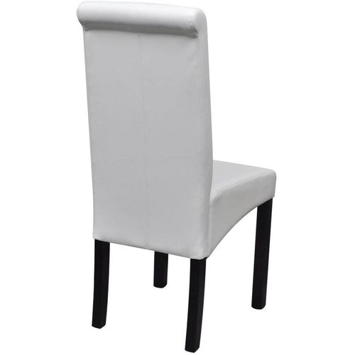 Blagovaonske stolice od umjetne kože 6 kom bijele slika 3