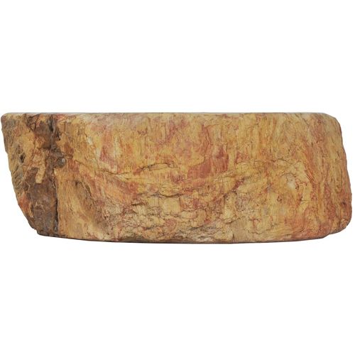 Umivaonik od fosilnog kamena 45 x 35 x 15 cm krem slika 2