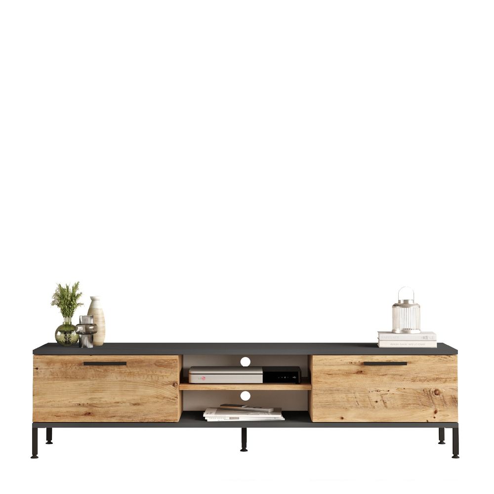 Rl1-Aa Atlantic Pine Anthracite TV Unit slika 5