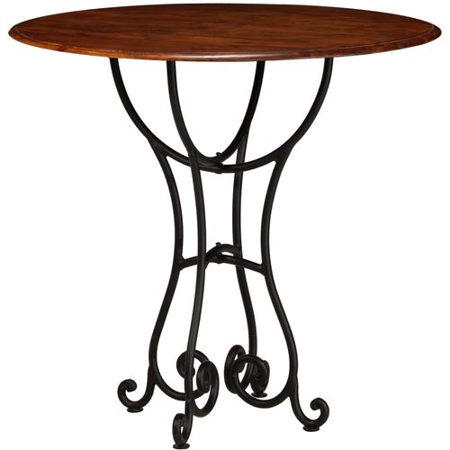 Blagovaonski stol 80x76 cm bagremovo drvo s premazom boje meda slika 39