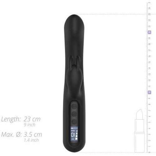 Digitalni rabbit vibrator BLACQ, crni slika 9