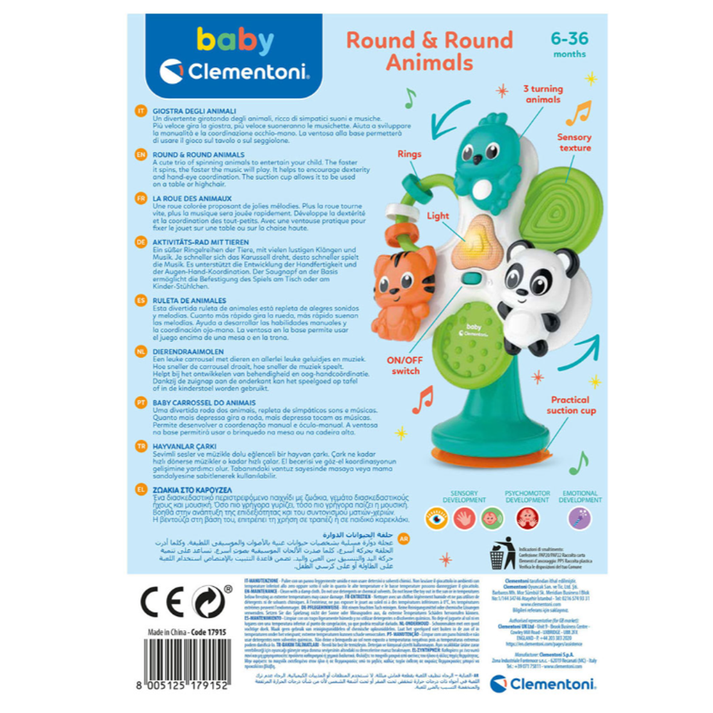 Clementoni CL17915 Igračka za hranilicu Round & Round Animals slika 4