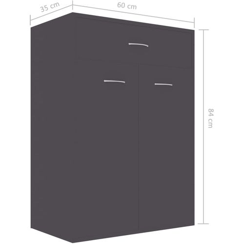 Ormarić za cipele sivi 60 x 35 x 84 cm od iverice slika 40