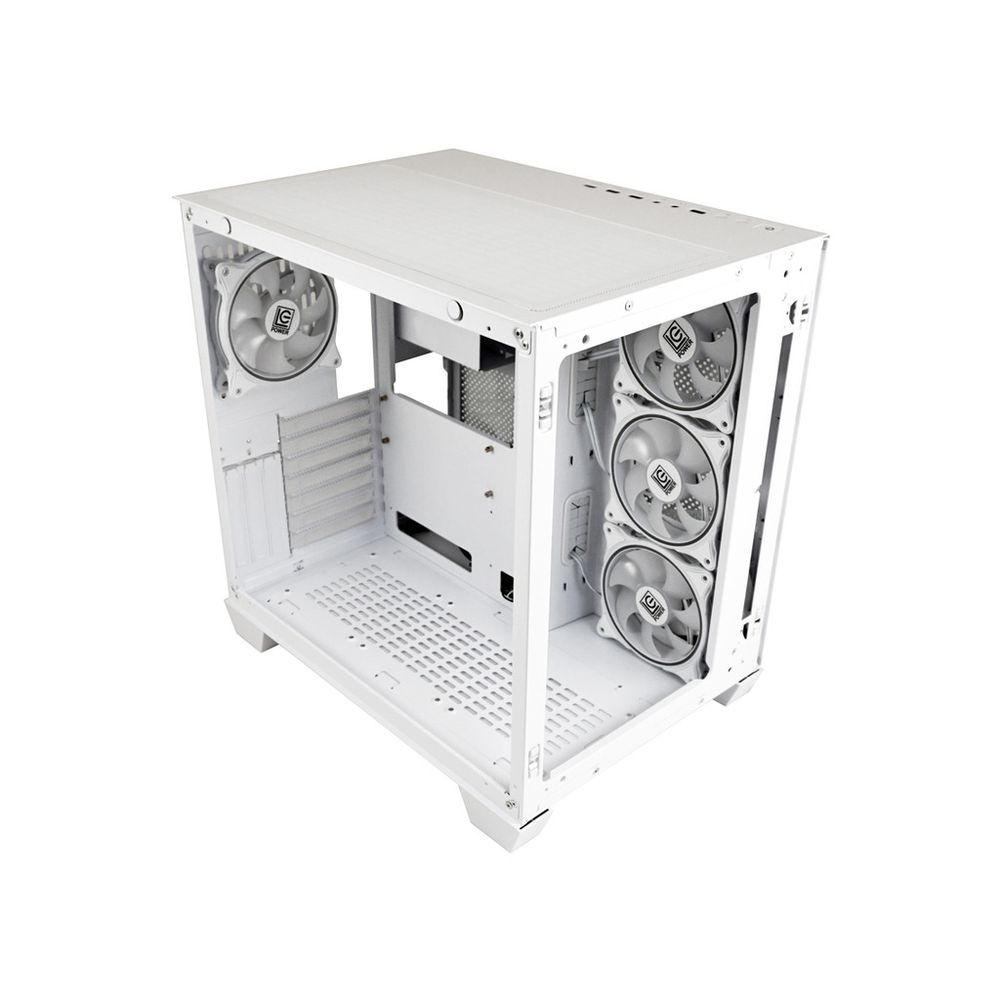 LC-Power Case Gaming 807W Midi-ATX, white, HD Audio, 4x 120mm ARGB fan, 1x USB-C slika 4