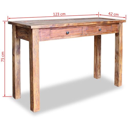 Konzolni Stol od Masivnog Obnovljenog Drva 123x42x75 cm slika 17