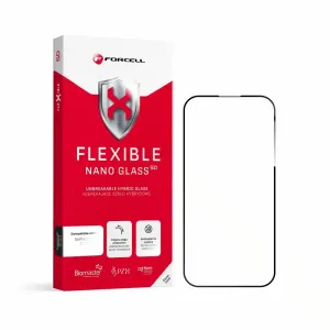 Forcell Flexible 5D - hibridno staklo za Samsung Galaxy S23 Ultra crno (Hot Bending) - radi čitač