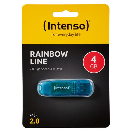 (Intenso) USB Flash drive 4GB Hi-Speed USB 2.0, Rainbow Line, PLAVI - USB2.0-4GB/Rainbow slika 1