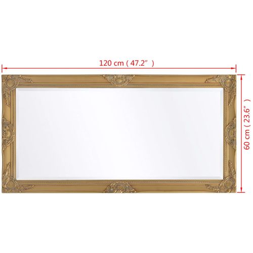 Zidno Ogledalo Barokni stil 120x60 cm boja zlata slika 55