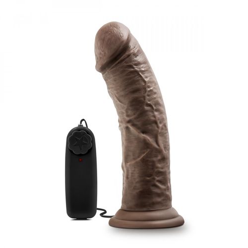 Vibrirajući dildo Dr. Skin - Dr. Joe, 20 cm, tamno smeđi slika 2