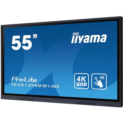 Iiyama 55" iiWare10 , Android 11, 40-Points PureTouch IR with zero bonding, 3840x2160, UHD IPS panel, Metal Housing, Fan-less, Speakers 2x 16W front, VGA, HDMI 3x HDMI-out, USB-C with 65W PD (front), Audio mini-jack and Optical Out (S/PDIF), USB Touch Inter slika 2