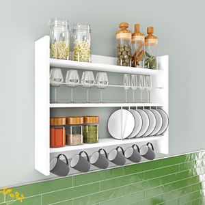 Kolin - White White Kitchen Shelf