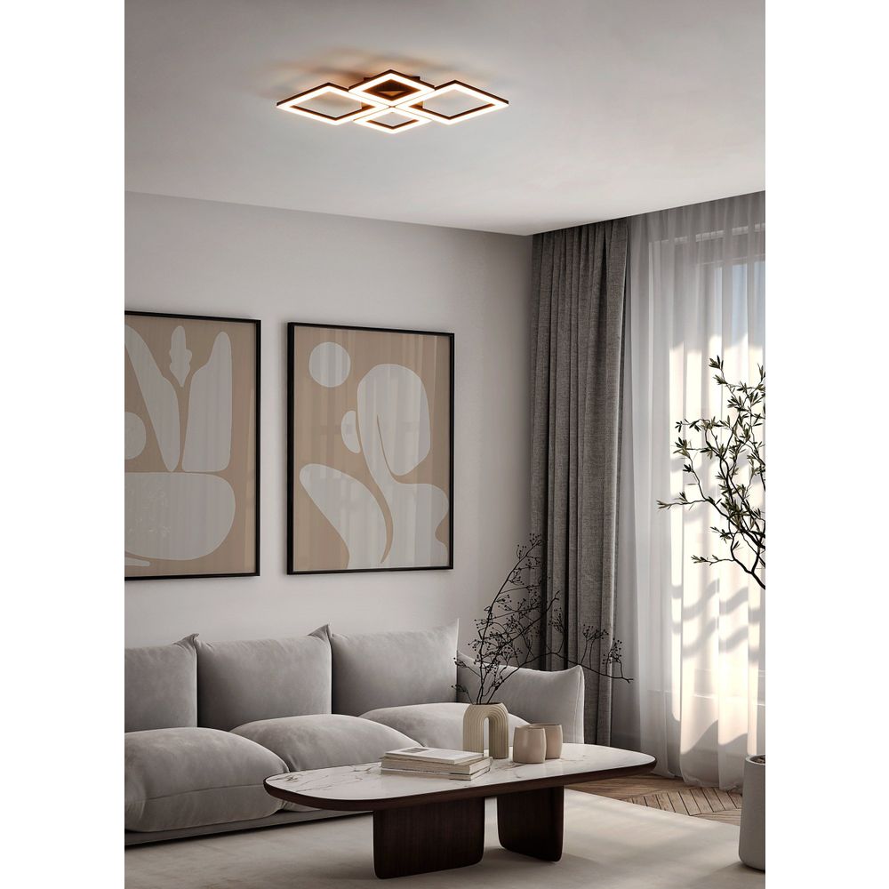 Eglo stropna/zidna LED lampa 'Paranday-Z', 42W, dimabilna, bijela/crna slika 7