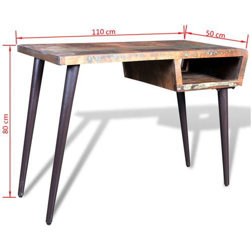 Radni stol od obnovljenog drva sa željeznim nogama slika 45