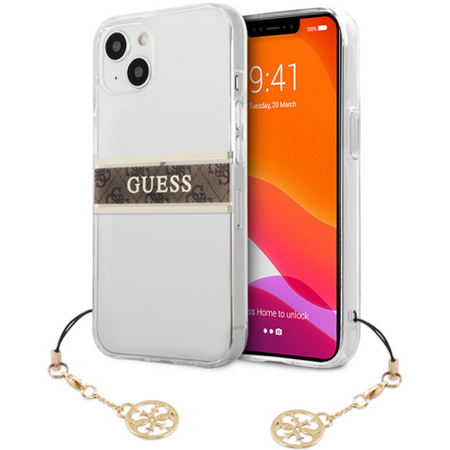 Maska Guess 4G Stripe Charm za iPhone 13 6.1 braon (GUHCP13MKB4GBR) slika 1