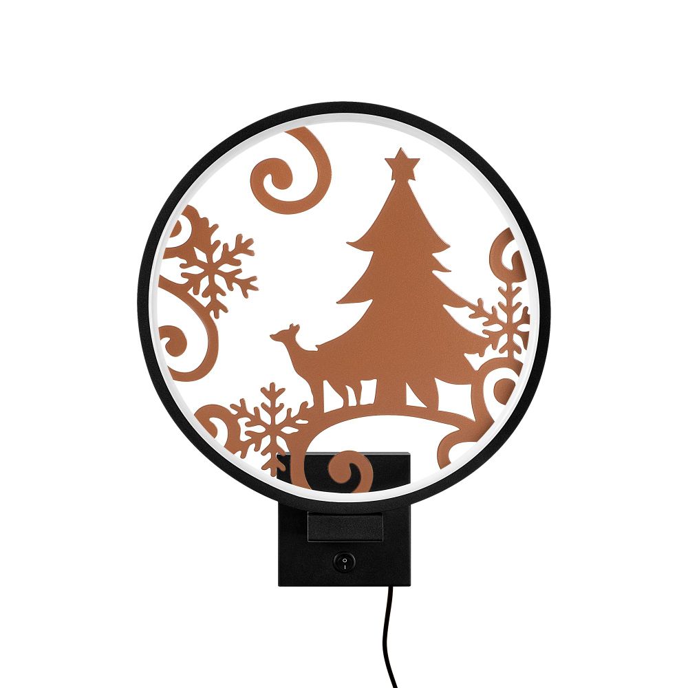 Crna bakarna zidna lampa XMAS19 slika 7