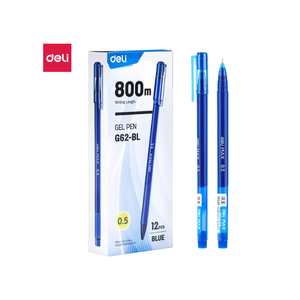 ROLER GEL DELI 0.5mm, 800M plavi ispis EG62-BL