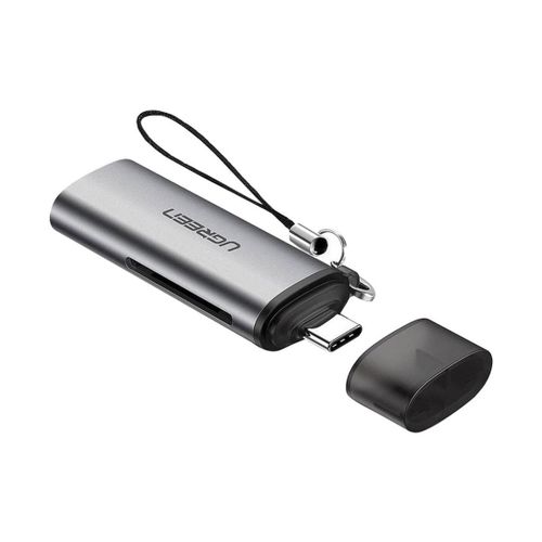 Čitač memorijskih kartica UGREEN, USB-C, TF/mciroSD/SD kartice, sivi slika 1