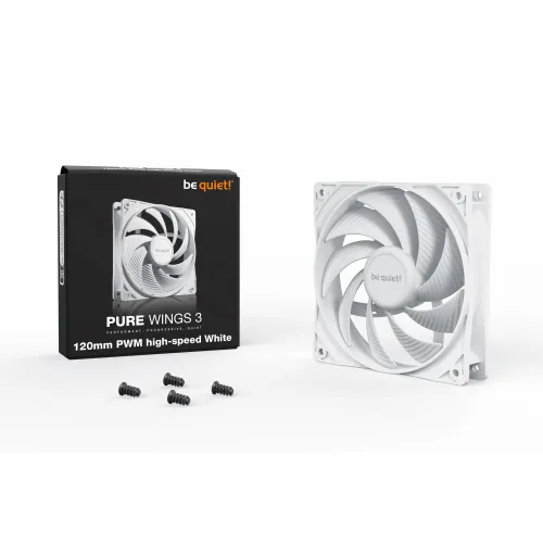 Case Cooler Be quiet Pure Wings 3 120mm PWM high-speed BL111 White slika 3