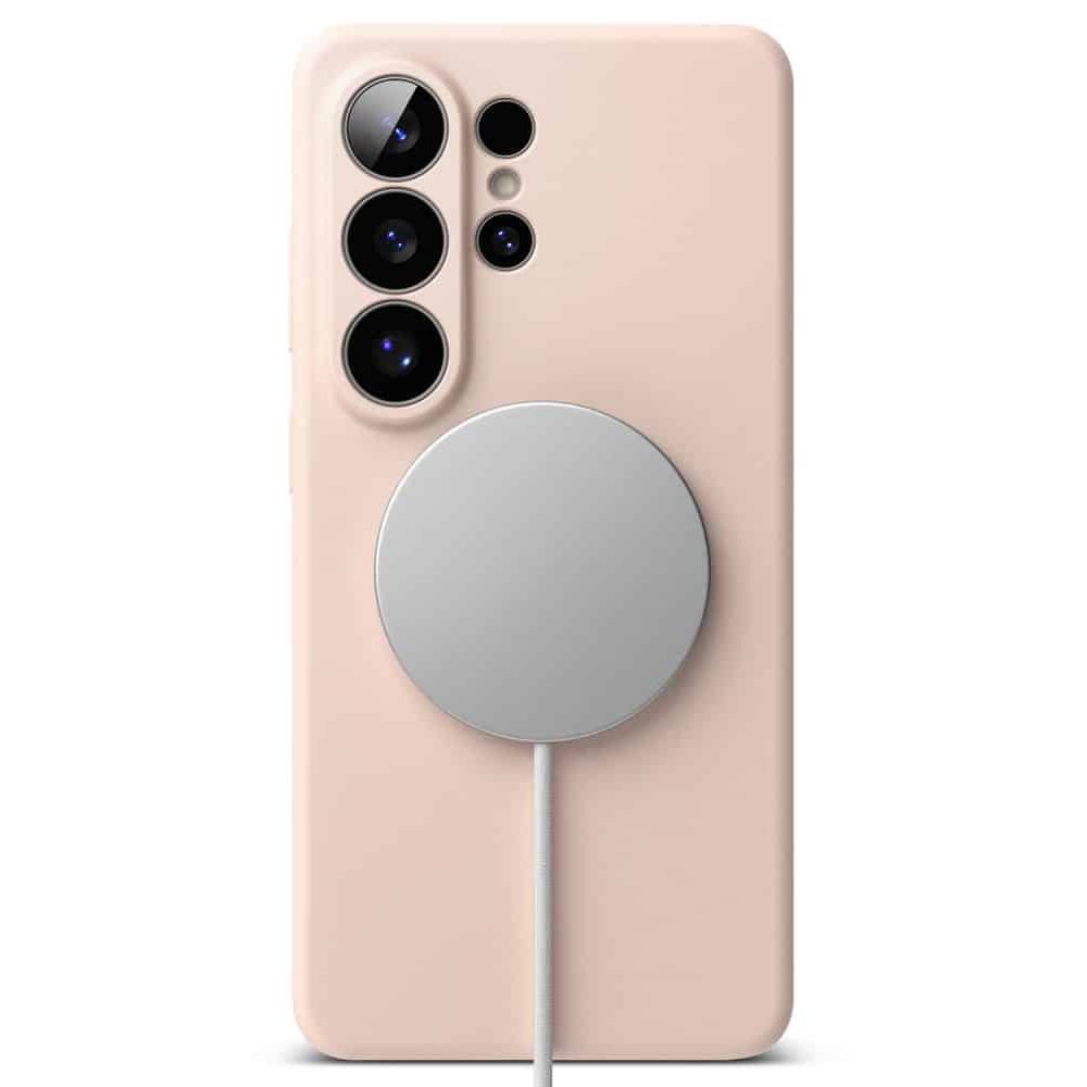 Ringke Silicone Magnetic MagSafe maska za Samsung Galaxy S26 Ultra – pink sand slika 2