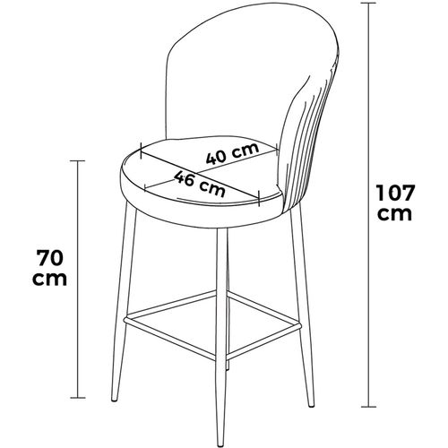 Woody Fashion Set barskih stolica (2 komada) REBECCA slika 4