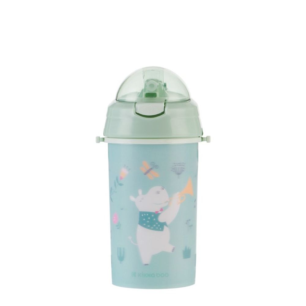 Kikka Boo Flašica za piće sa slamkom i remenom Music Fest 450ml, Mint slika 2