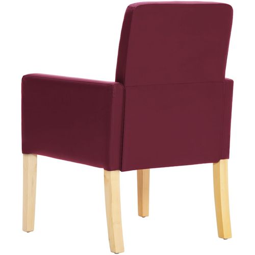 Blagovaonske stolice od umjetne kože 4 kom crvena boja vina slika 36