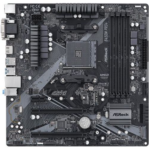 ASROCK B450M PRO4 R2.0 AM4 4xDDR4 4xSATA slika 1