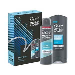 Dove Poklon paket za muškarce Clean Comfort shower gel 250 ml + dezodorans 150 ml