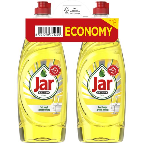 Jar EXTRA + Deterdžent za pranje posuđa s mirisom Citrusa 2x905ml slika 1