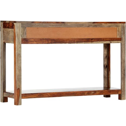 Konzolni stol s 3 ladice 120 x 30 x 75 cm masivno drvo šišama slika 4