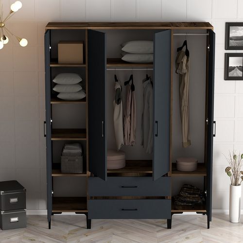 Kumsal PTP - Walnut, Anthracite Walnut
Anthracite Wardrobe slika 2