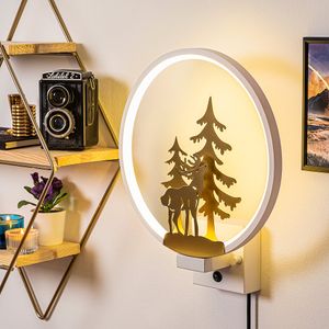 Zidna lampa XMAS32 u bijeloj boji sa zlatnim detaljima