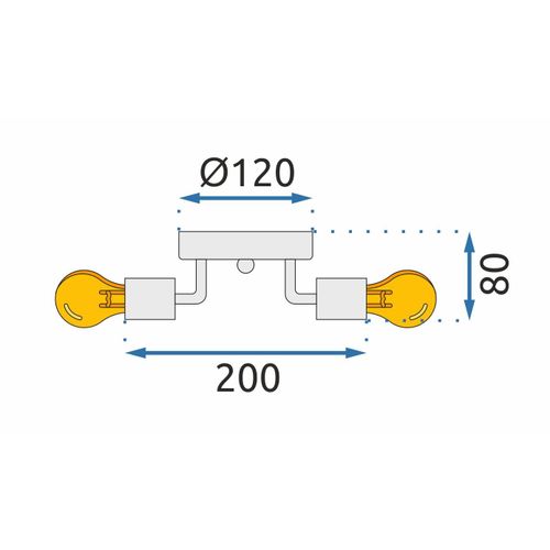 TOOLIGHT Stropna svjetiljka Trostruka metalna Plafon Crna APP701-3C slika 13