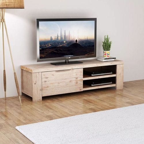 TV Komoda Masivno Brušeno Drvo Akacije 140x38x40 cm slika 28