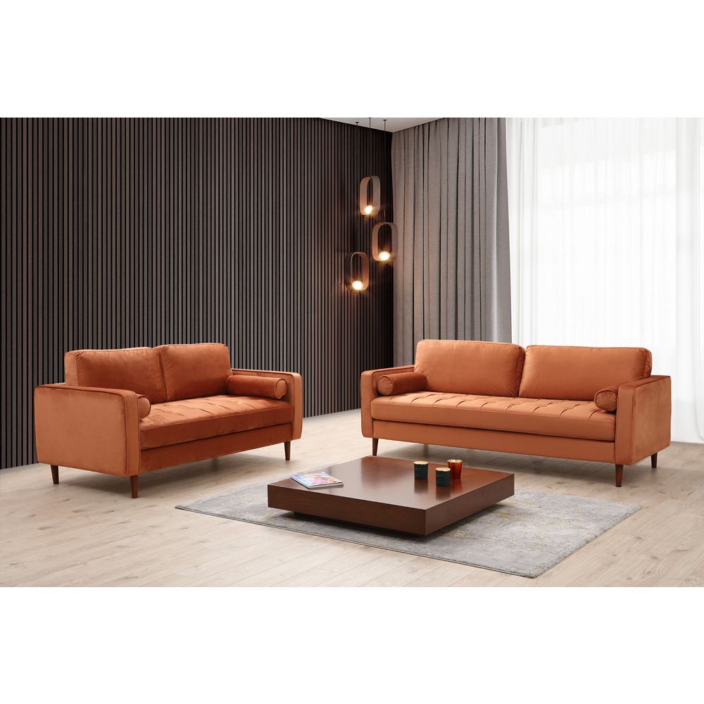 Rome - Narandžasti Sofa za 3 Osobe slika 2