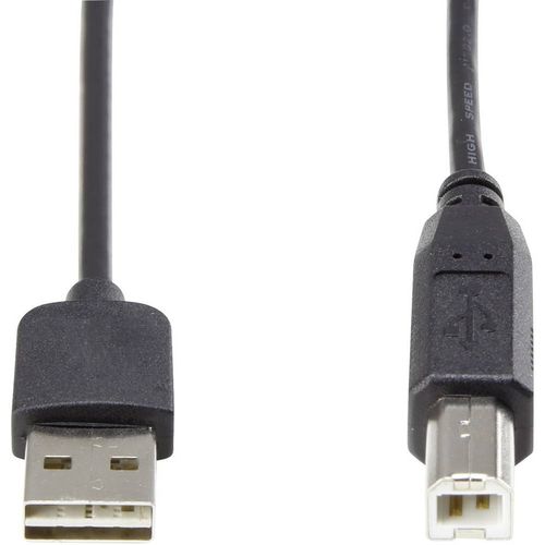 Renkforce USB kabel USB 2.0 USB-A utikač, USB-B utikač 1.80 m crna utikač primjenjiv s obje strane, pozlaćeni kontakti RF-4078644 slika 5